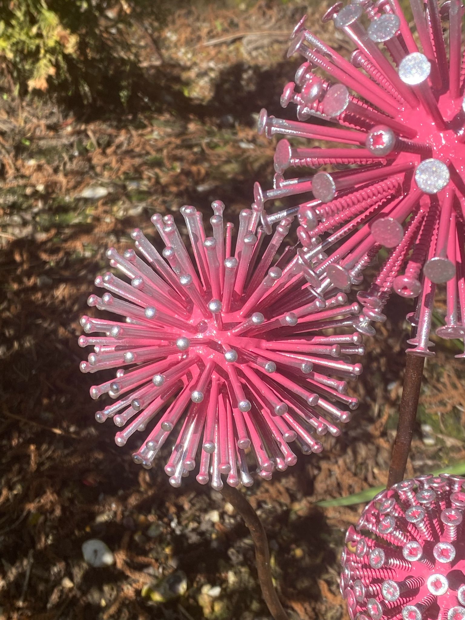 Three Pink Dandelion's Spikes Ornament