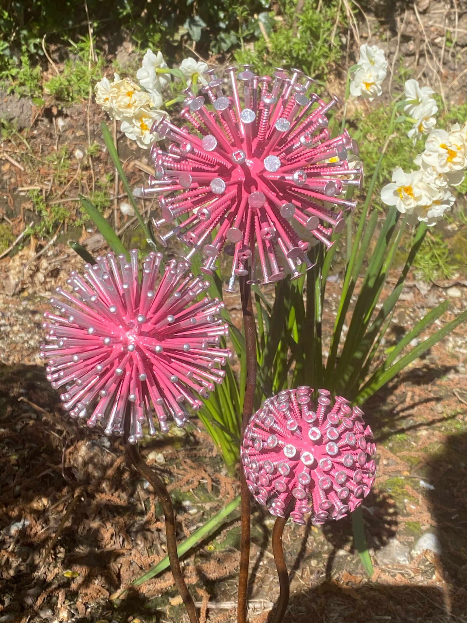 Three Pink Dandelion's Spikes Ornament