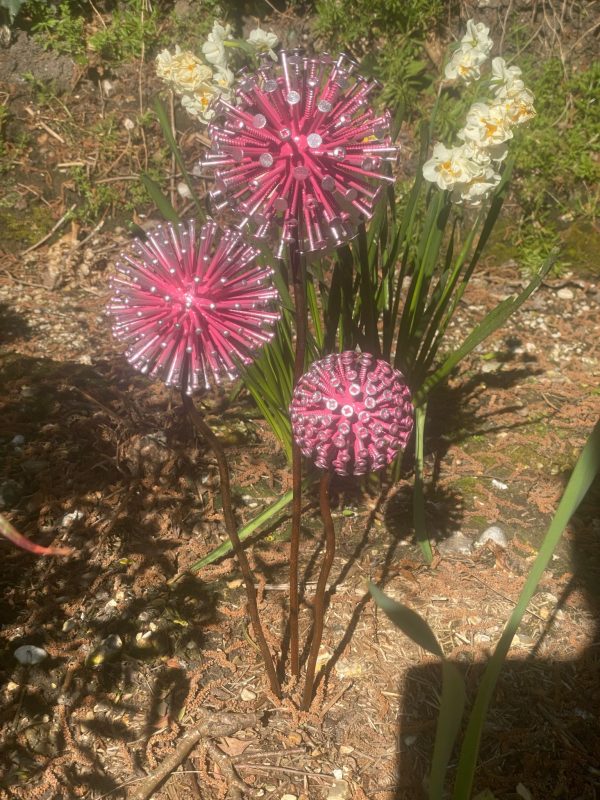 Three Pink Dandelion's Spikes Ornament