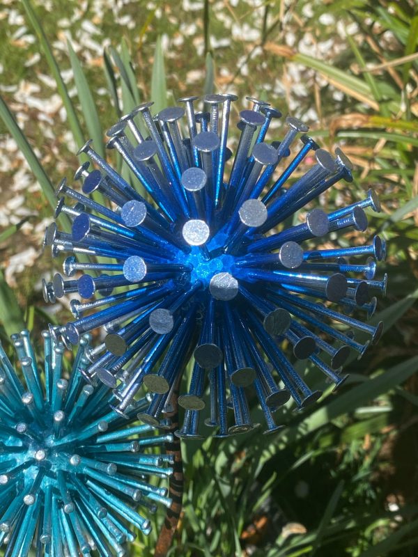 Dandelion / Allium Blue & Turquoise Ornament