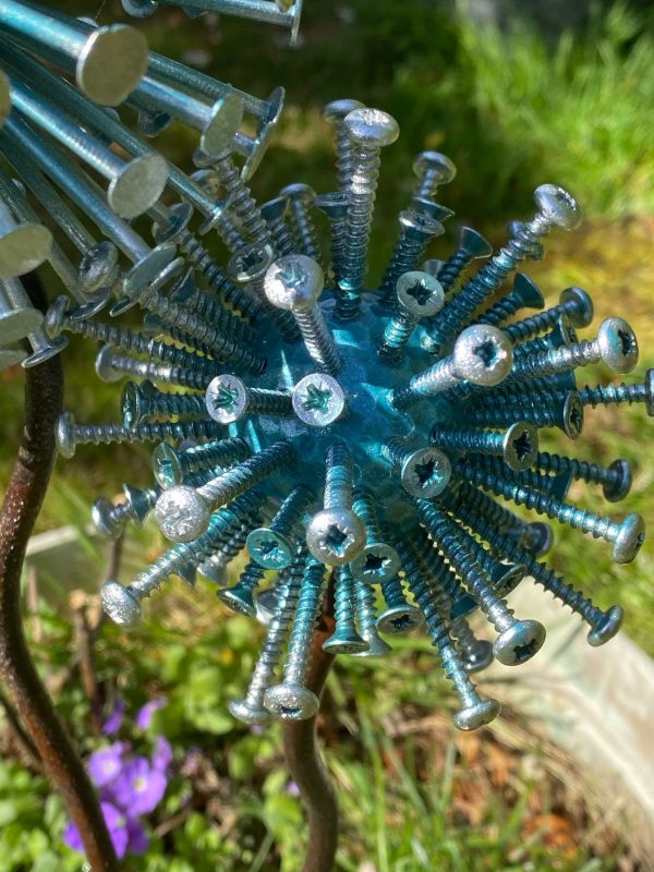 Turquoise Dandelions / Alliums Ornament