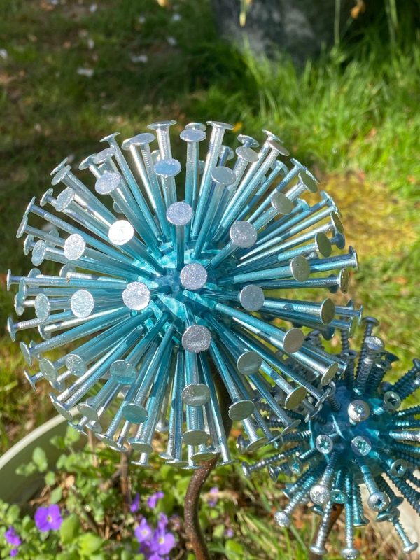 Turquoise Dandelions / Alliums Ornament