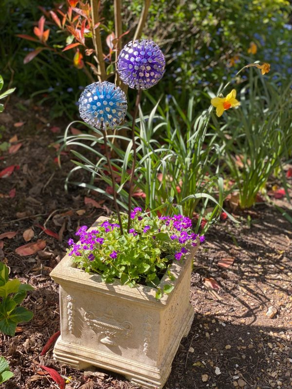 Purple & Blue Dandelion / Allium Ornament