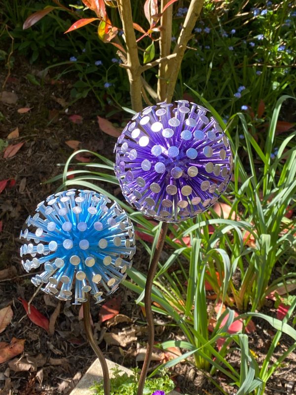 Purple & Blue Dandelion / Allium Ornament