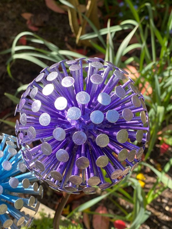 Purple & Blue Dandelion / Allium Ornament