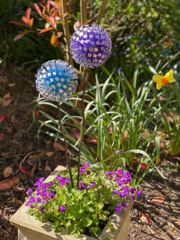 Purple & Blue Dandelion / Allium Ornament