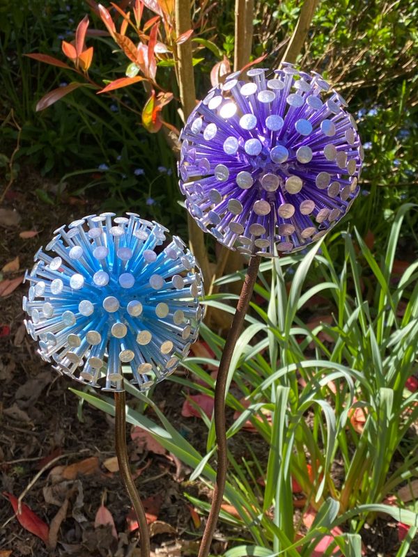 Purple & Blue Dandelion / Allium Ornament