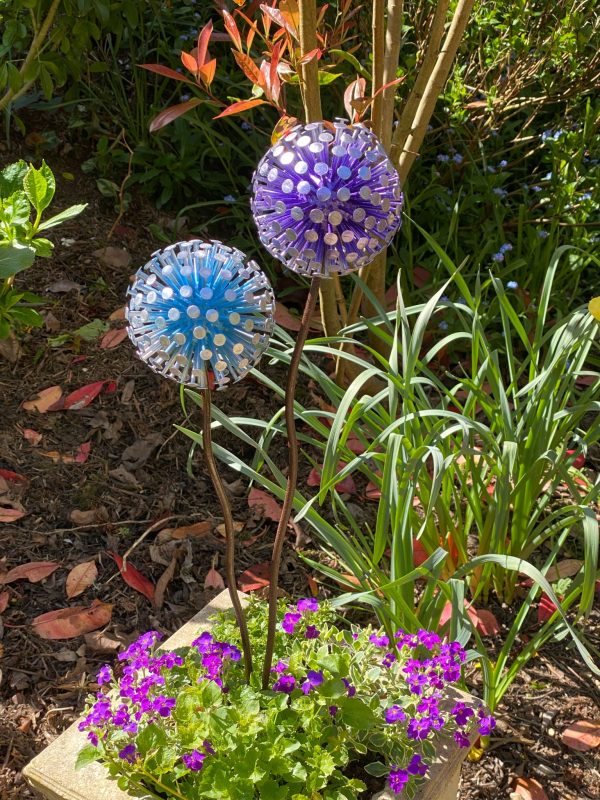 Purple & Blue Dandelion / Allium Ornament