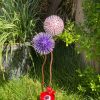 Purple & Pink Dandelion / Allium Lawn Ornament