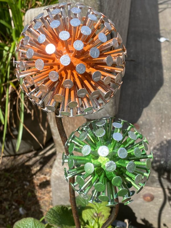 Green & Orange Dandelion / Allium Feature (IN-STOCK)