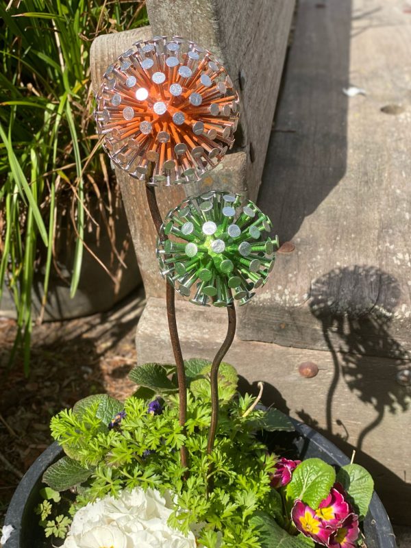 Green & Orange Dandelion / Allium Feature (IN-STOCK)