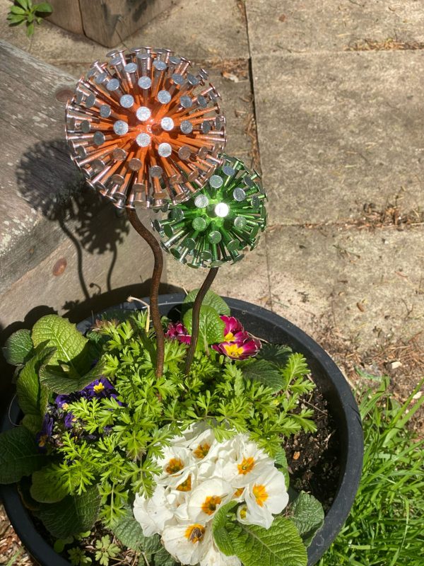 Green & Orange Dandelion / Allium Feature (IN-STOCK)