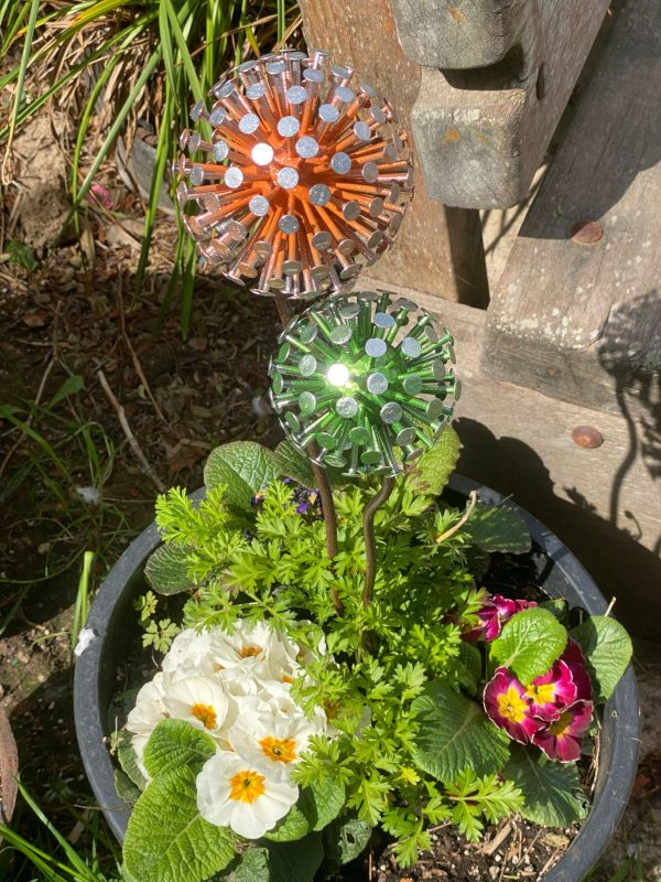 Green & Orange Dandelion / Allium Feature (IN-STOCK)