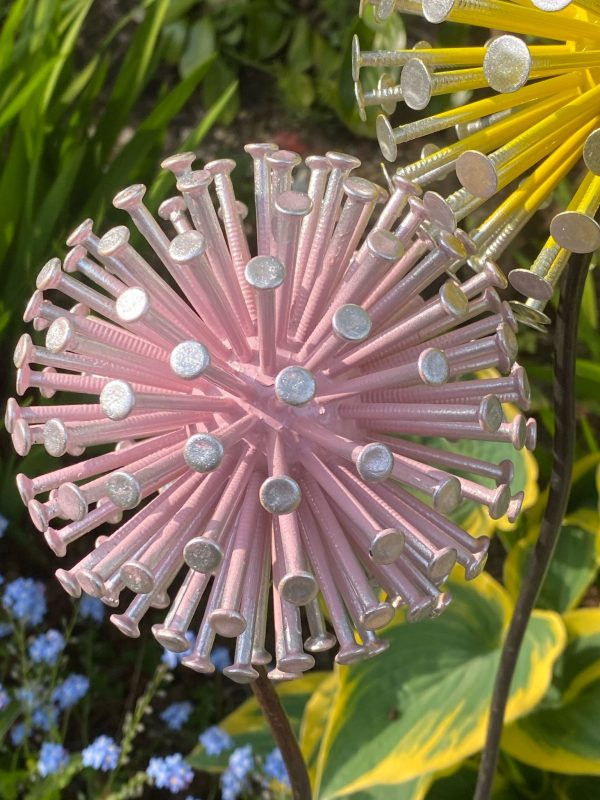 Yellow & Pink Pair of Dandelions / Alliums (IN-STOCK)