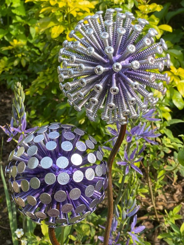 Pair of Purple Dandelions / Alliums (IN-STOCK)