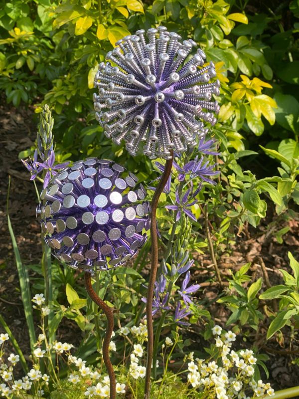 Pair of Purple Dandelions / Alliums (IN-STOCK)
