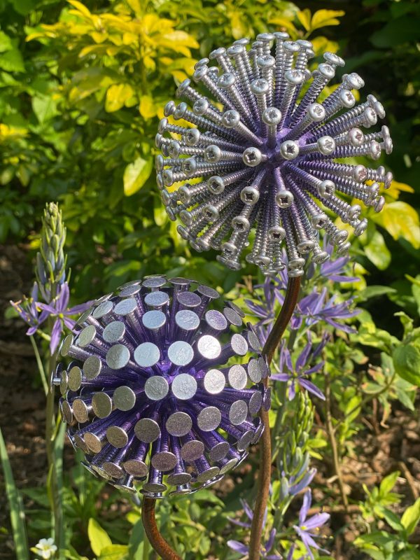 Pair of Purple Dandelions / Alliums (IN-STOCK)
