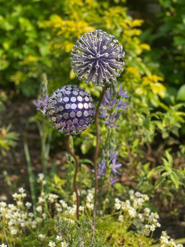 Pair of Purple Dandelions / Alliums (IN-STOCK)
