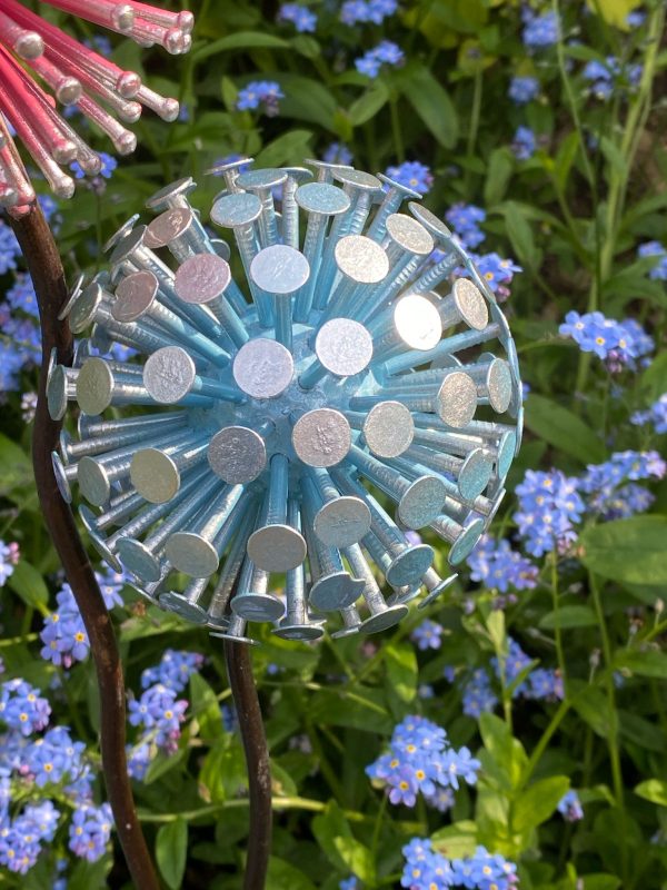 Blue & Pink Pair of Dandelions / Alliums (IN-STOCK)