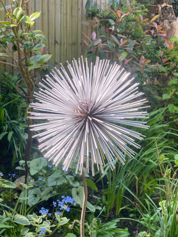 Iroko Wood and Aluminium Dandelion
