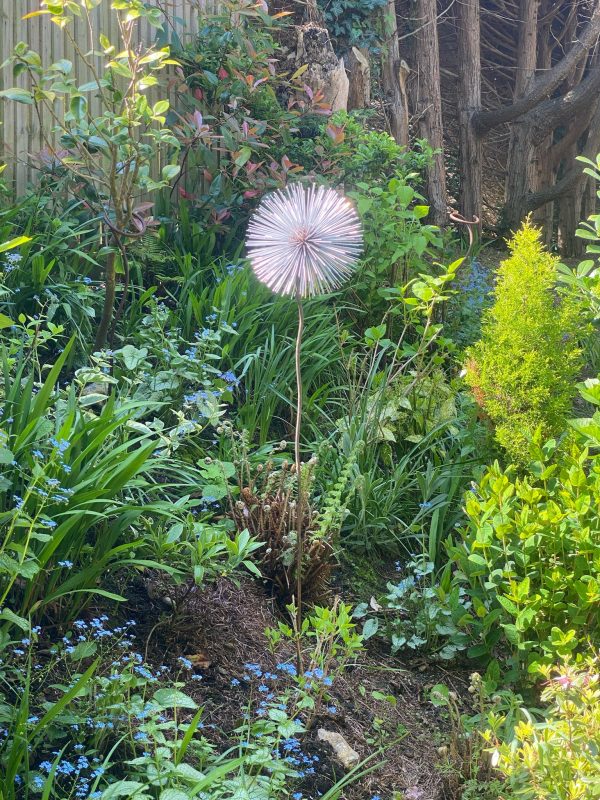 Iroko Wood and Aluminium Dandelion