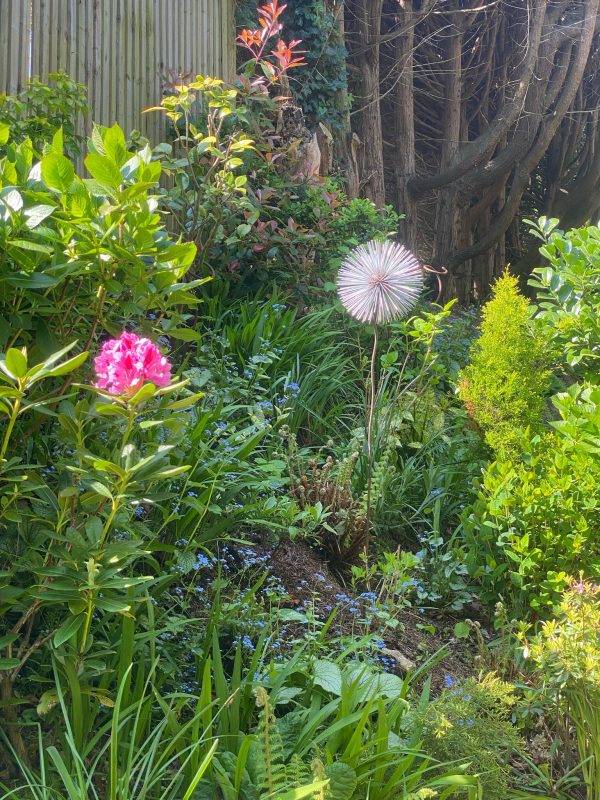 Iroko Wood and Aluminium Dandelion
