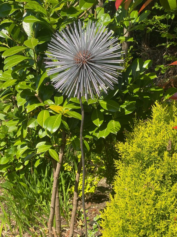 Iroko Wood and Aluminium Dandelion