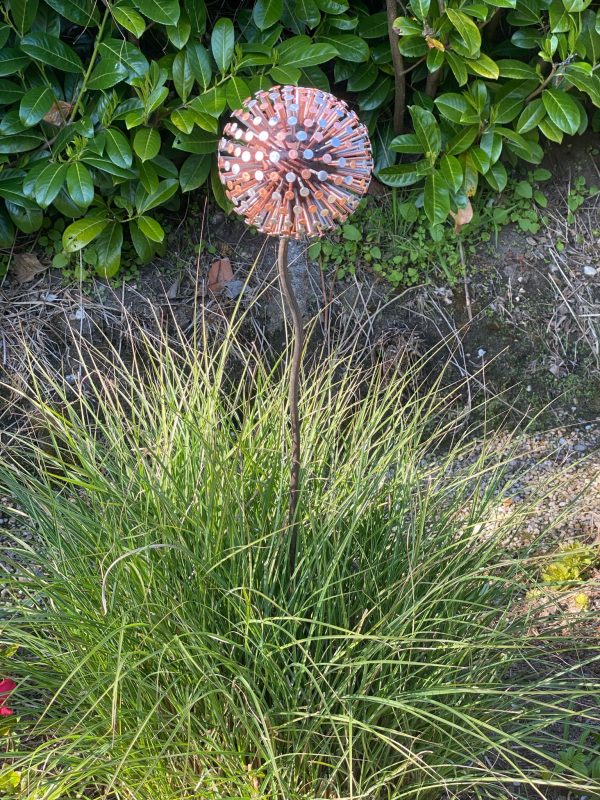 Two Tone Nail Allium / Dandelion Garden Feature