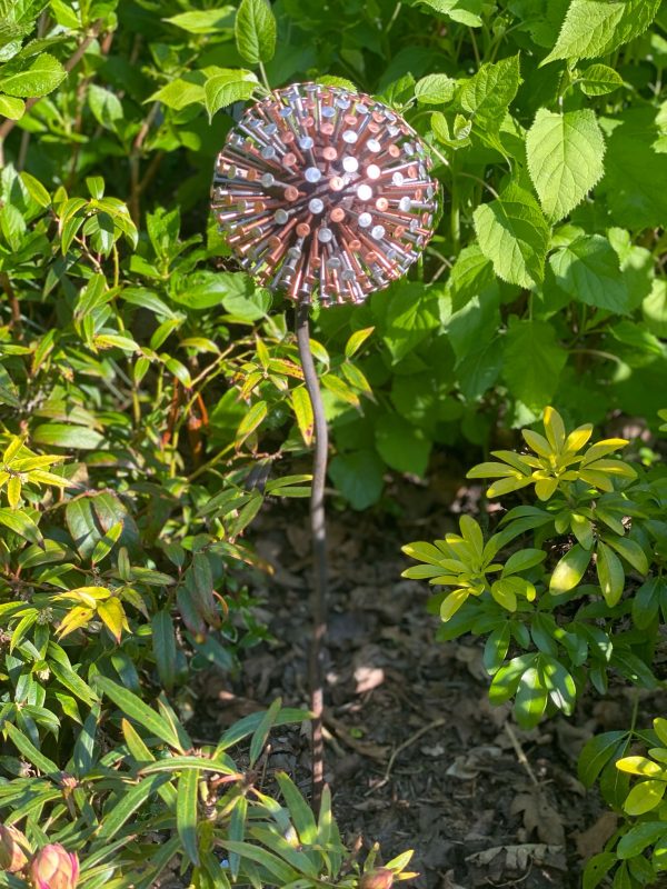 Two Tone Nail Allium / Dandelion Garden Feature