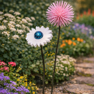 White Flower &  Pink Dandelion Feature (IN-STOCK)
