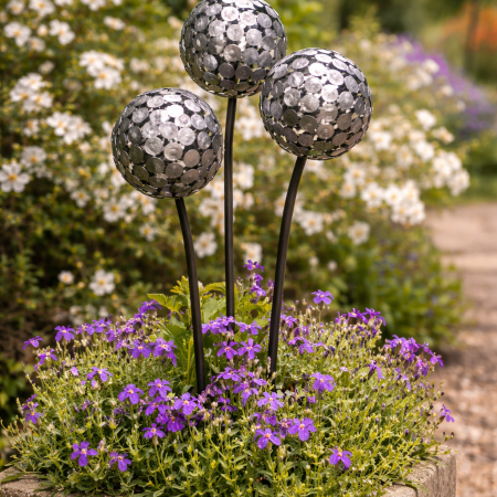 Aluminium Nail Allium / Dandelion Flower Garden Decor