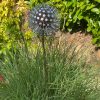 Iroko Wood and Aluminium Nail Dandelion Sculpture