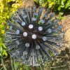 Iroko Wood and Aluminium Nail Dandelion Sculpture