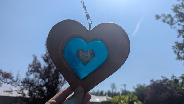 Turquoise Resin Sun-Catcher Heart Décor ✨