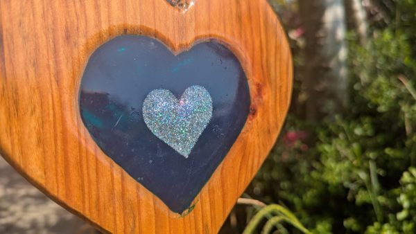 Turquoise Resin Sun-Catcher Heart Décor ✨