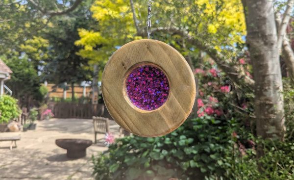 Purple Glitter Wooden Sun-Catcher