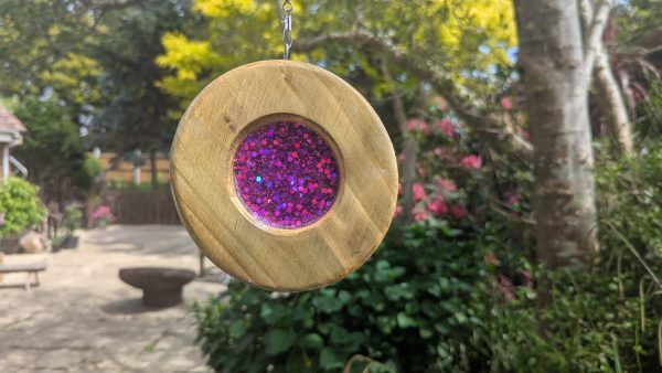 Purple Glitter Wooden Sun-Catcher