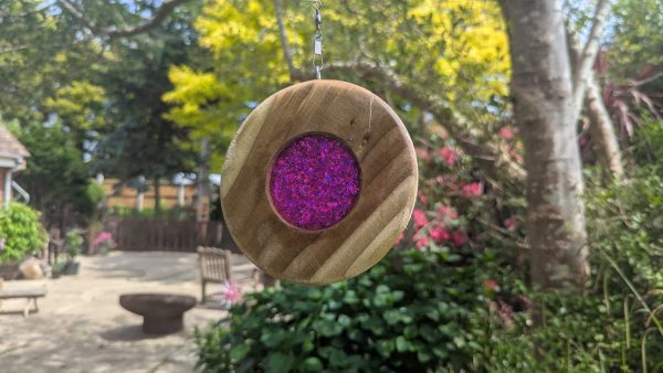 Purple Glitter Wooden Sun-Catcher