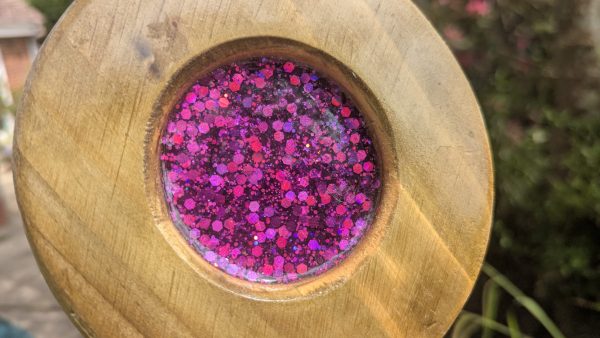 Purple Glitter Wooden Sun-Catcher