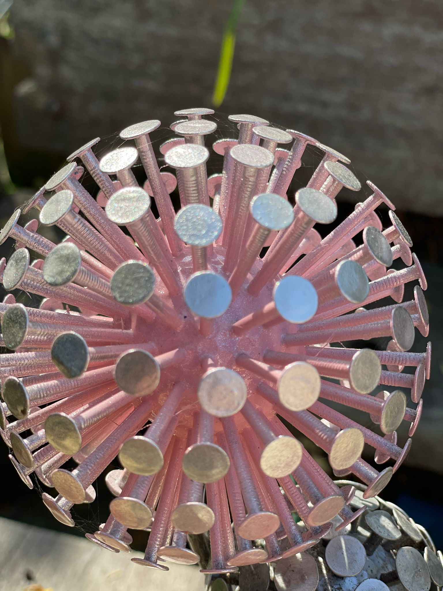Pink & Silver Allium Ornament