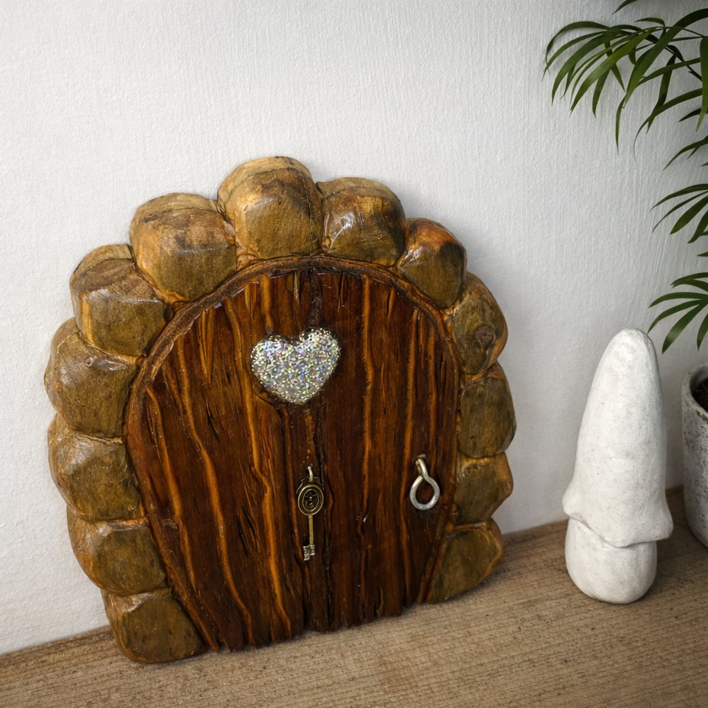 Fairy Door & Toadstool Christmas Ornament – Handmade Rustic Décor