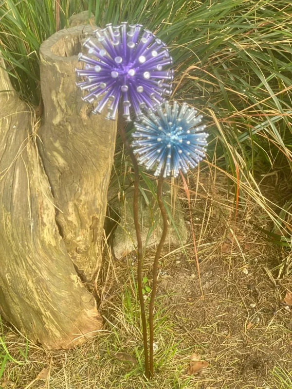 Metallic Blue & Purple Alliums Ornament