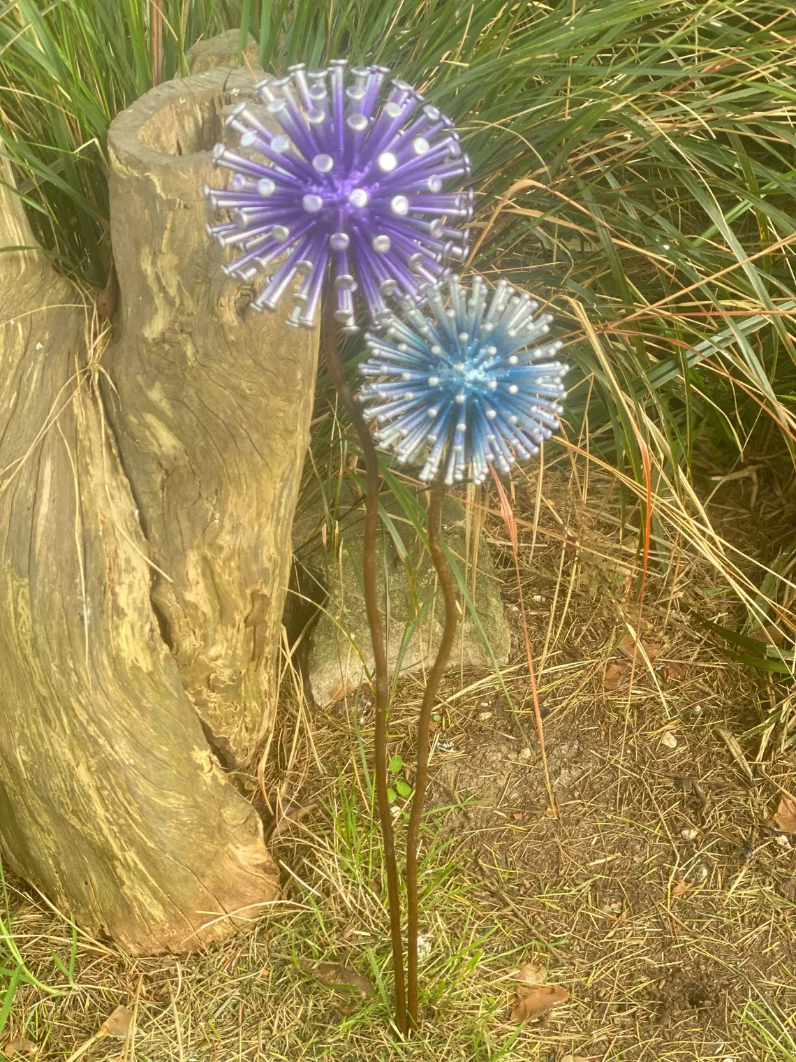 Metallic Blue & Purple Alliums Ornament