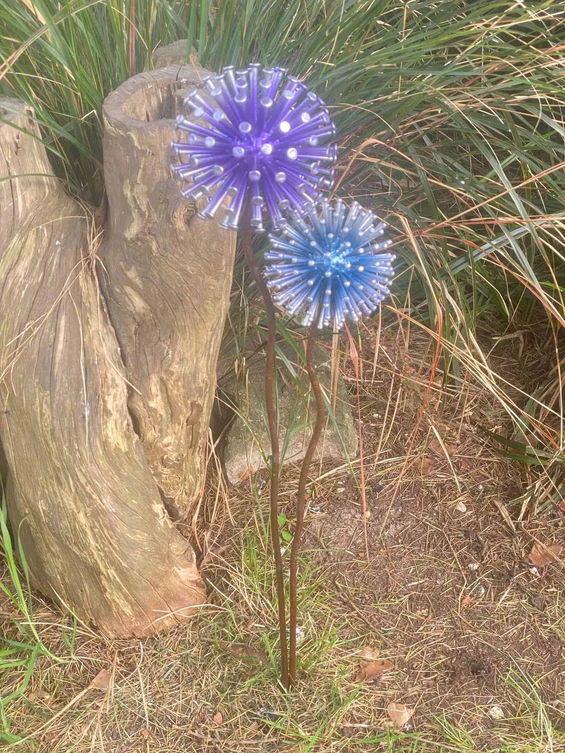 Metallic Blue & Purple Alliums Ornament