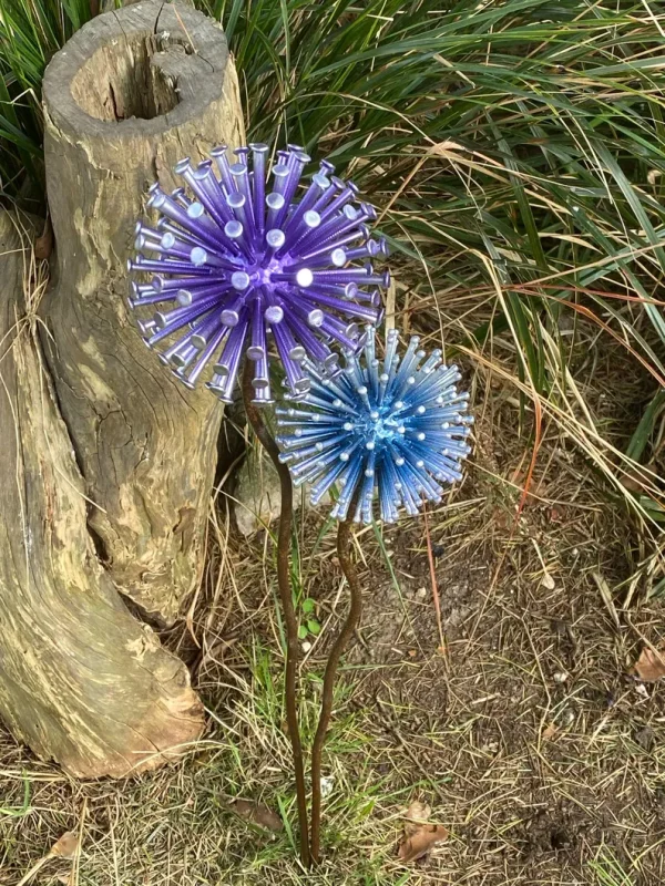 Metallic Blue & Purple Alliums Ornament