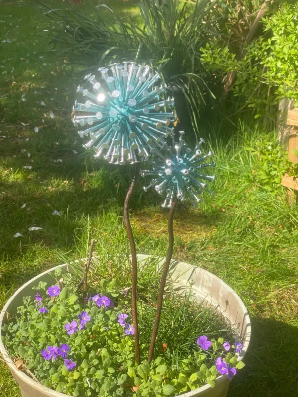 Turquoise Dandelions / Alliums Feature