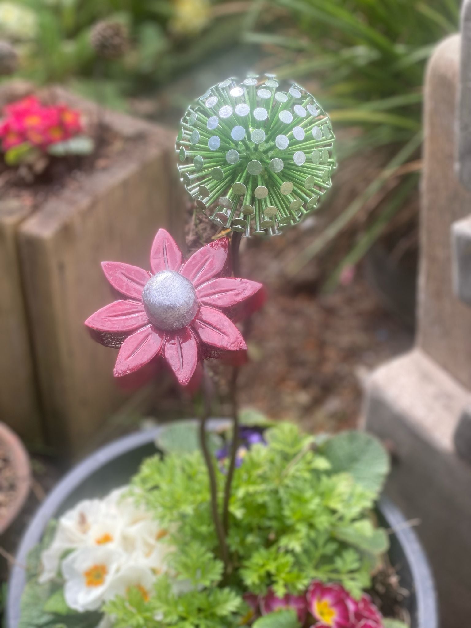 Green Dandelion & Flower Feature