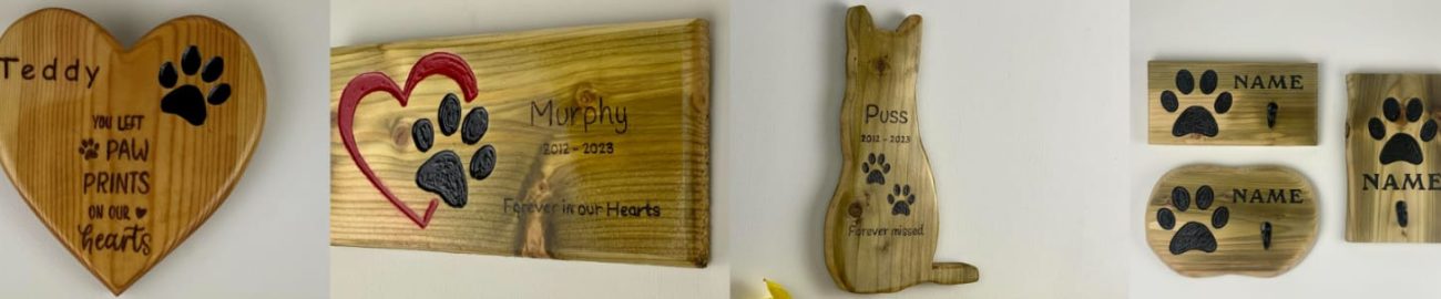 Custom Made Paw Plaque with Any Name